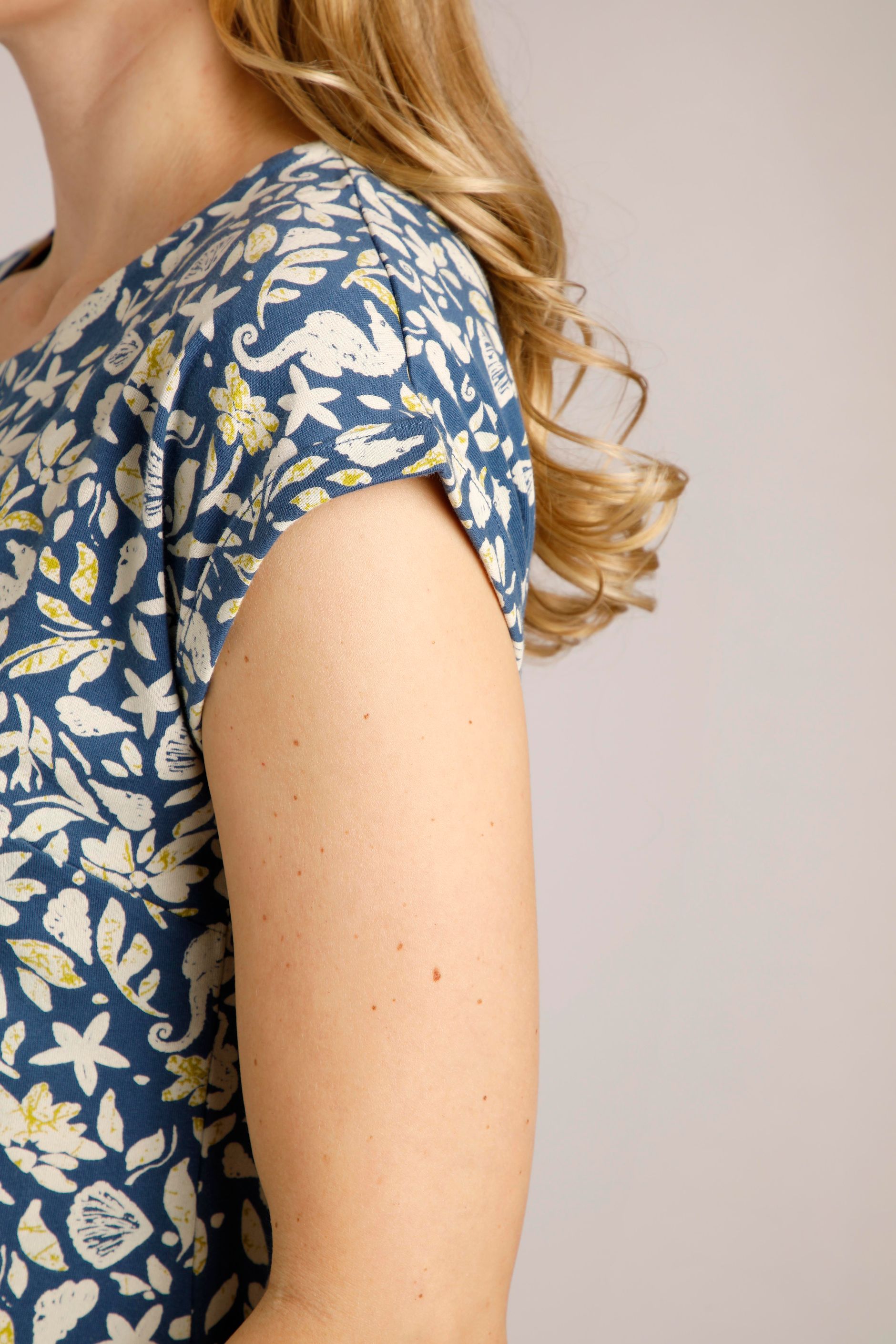 Paw Paw Organic Jersey TShirt Ensign Blue Weird Fish