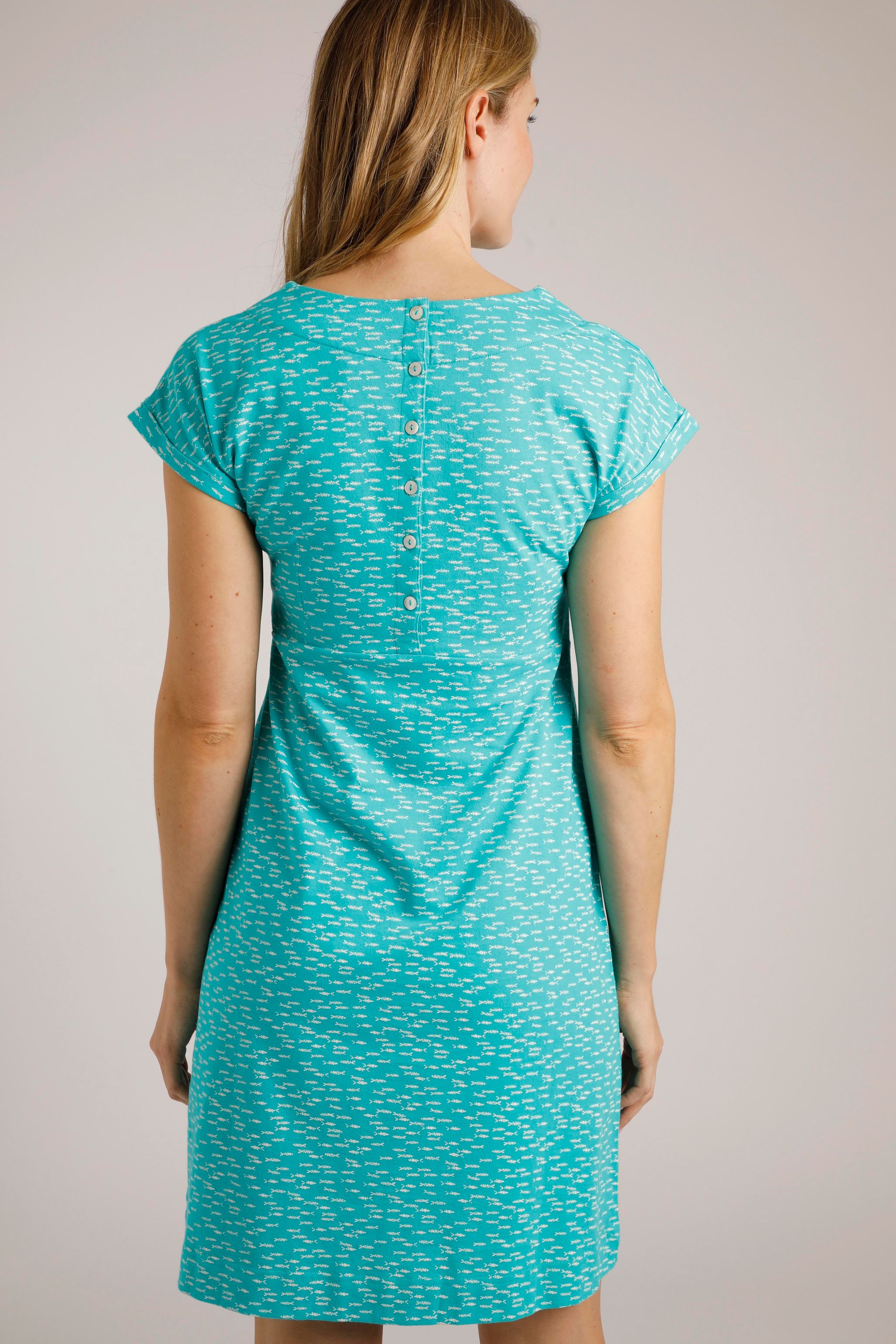 Tallahassee Organic Jersey Dress Lagoon Weird Fish