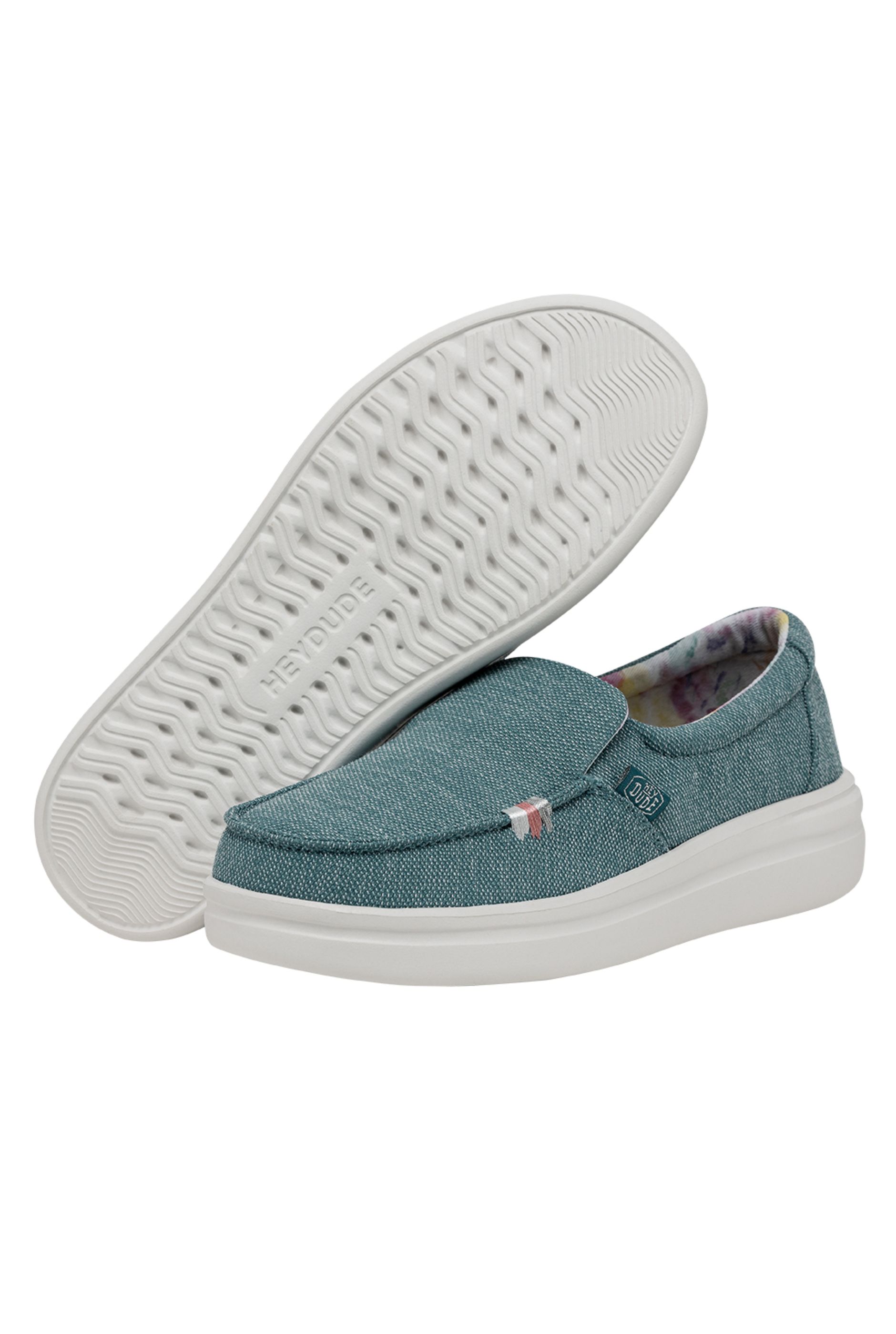 Hey Dude Misty Rise Canvas Shoe Blue Surf Weird Fish