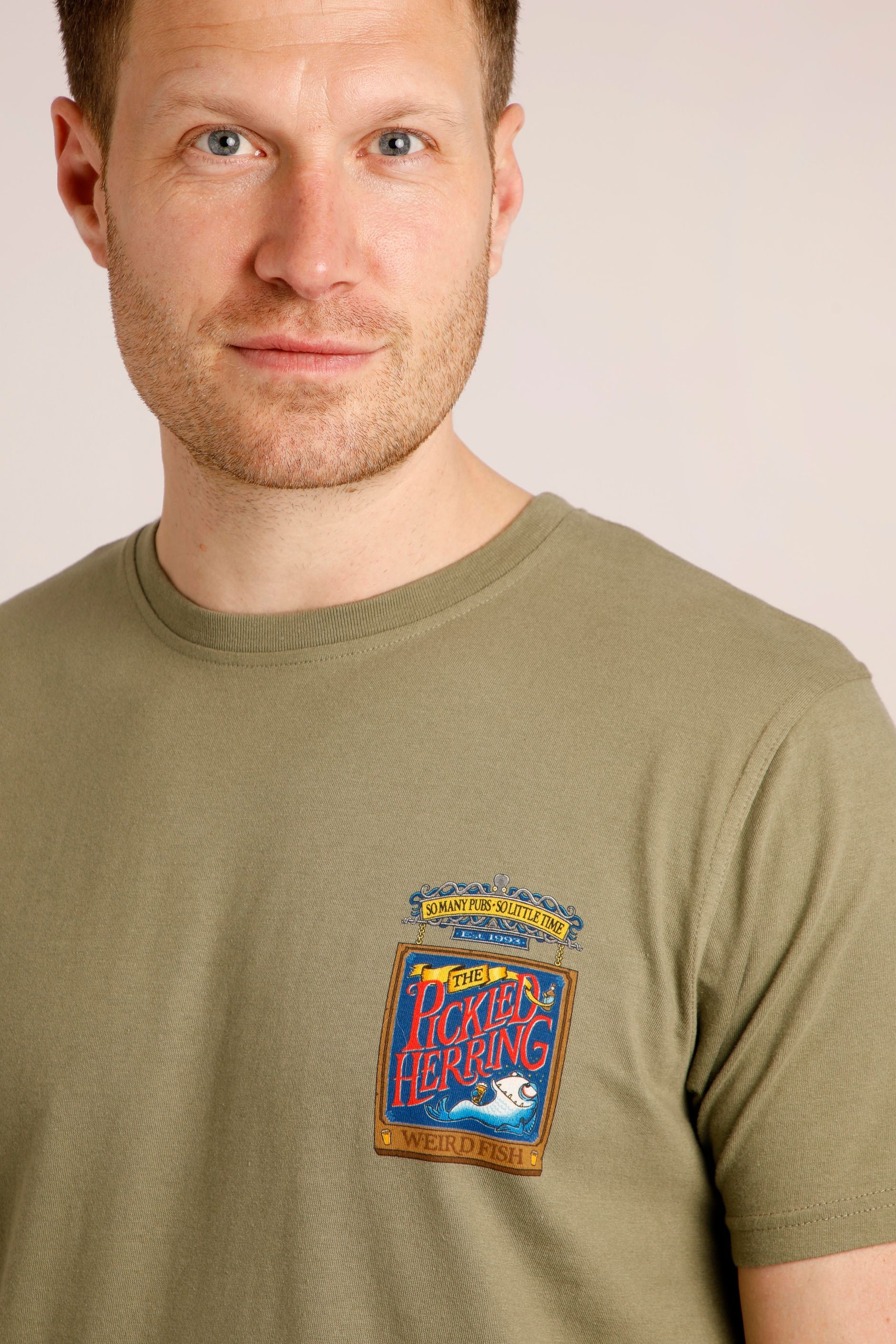 Pickled Artist TShirt Khaki Weird Fish