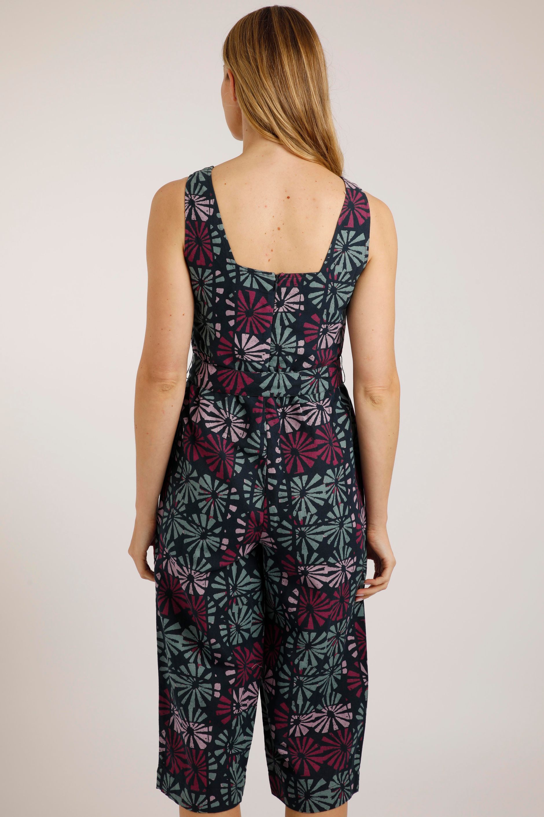 Konnie Linen Jumpsuit Navy Blue Weird Fish