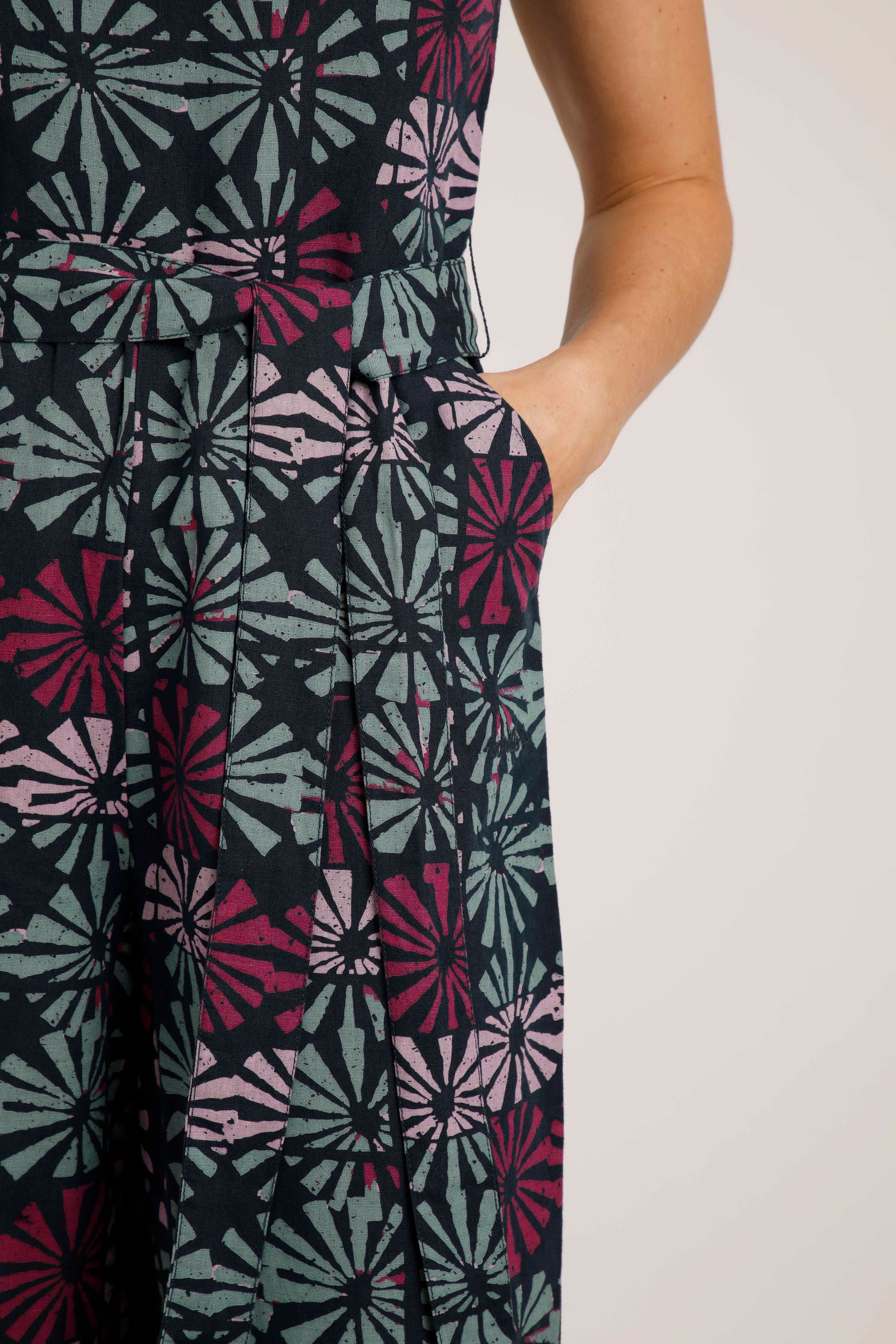 Konnie Linen Jumpsuit Navy Blue Weird Fish