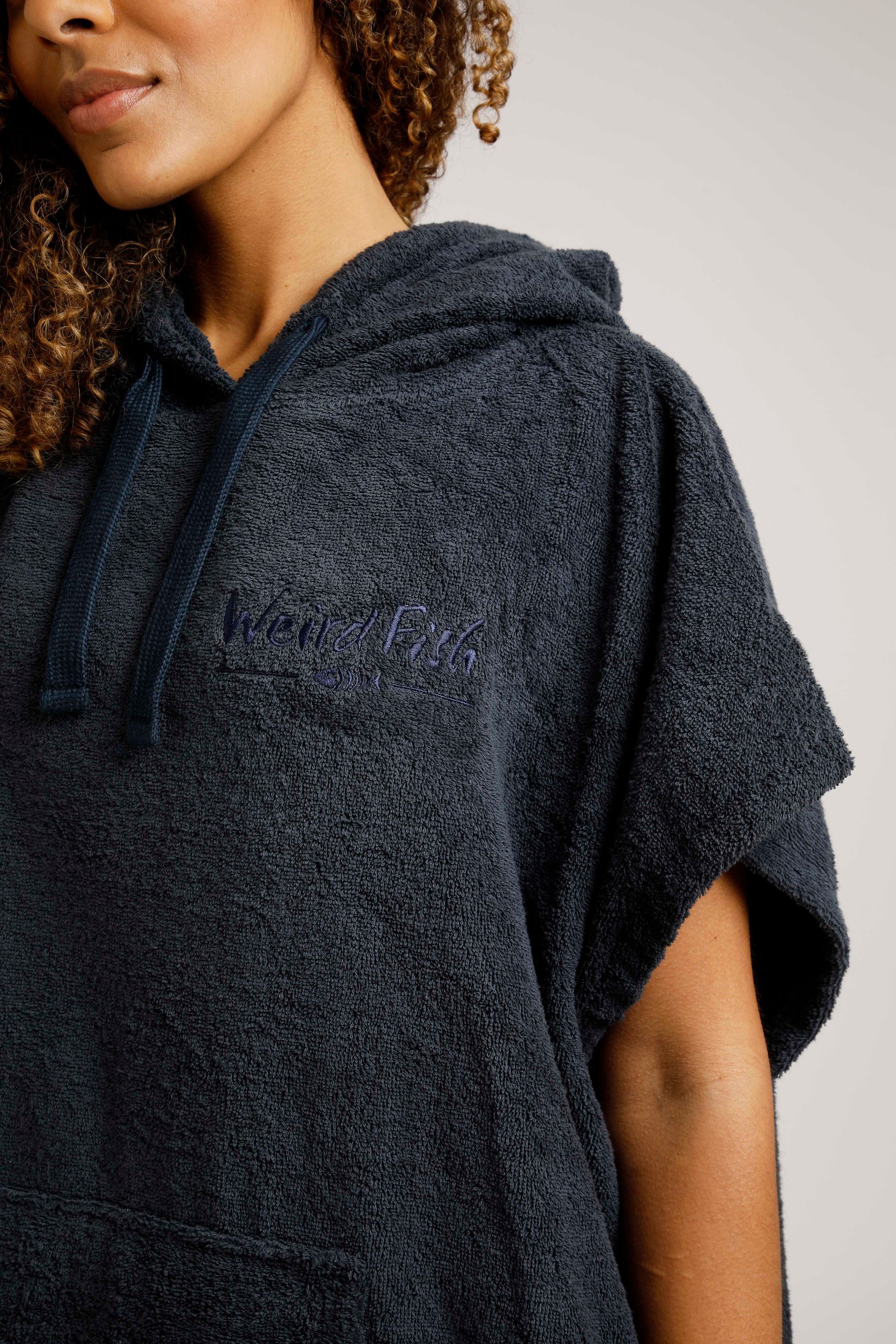 Oceana Unisex Changing Robe Navy Weird Fish