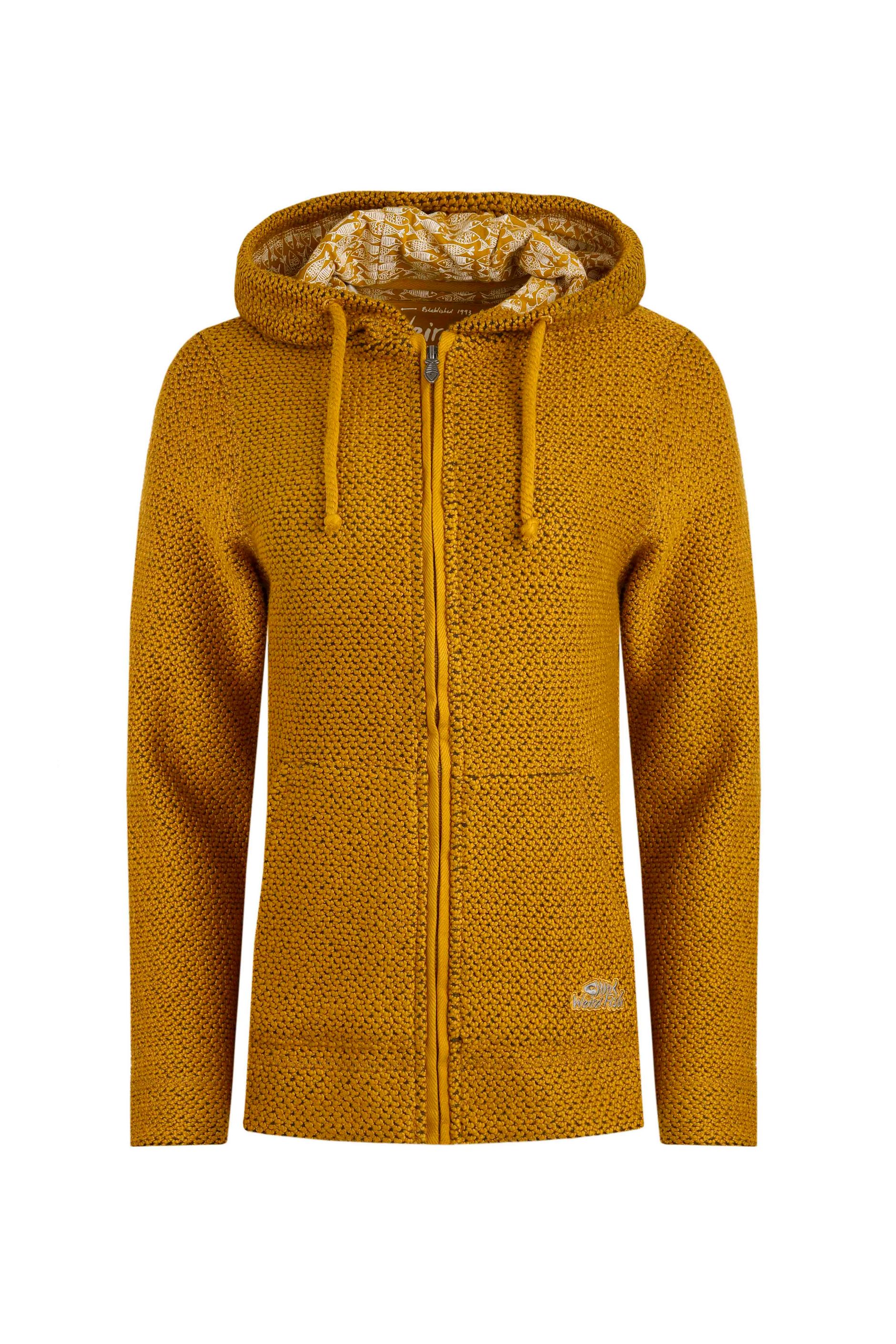 Weylin Full Zip Eco Macaroni Hoodie Mustard Weird Fish