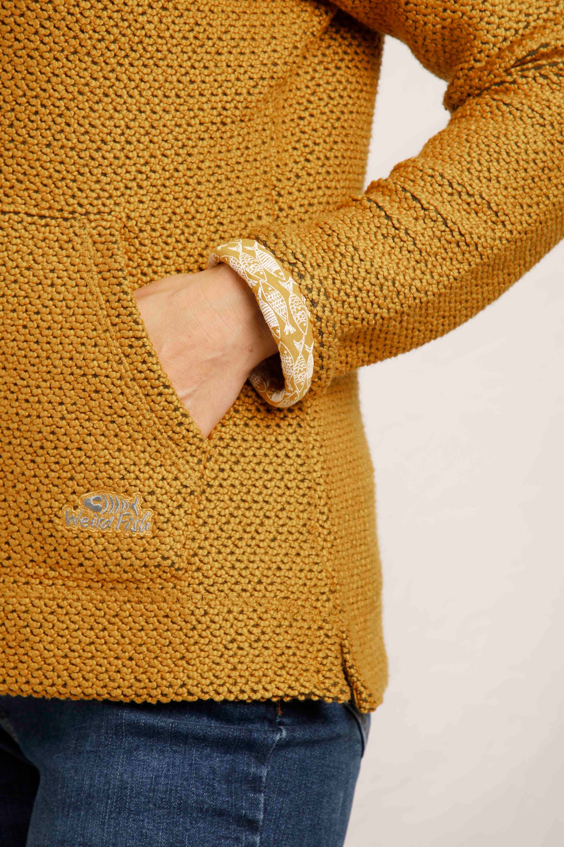 Weylin Full Zip Eco Macaroni Hoodie Mustard Weird Fish