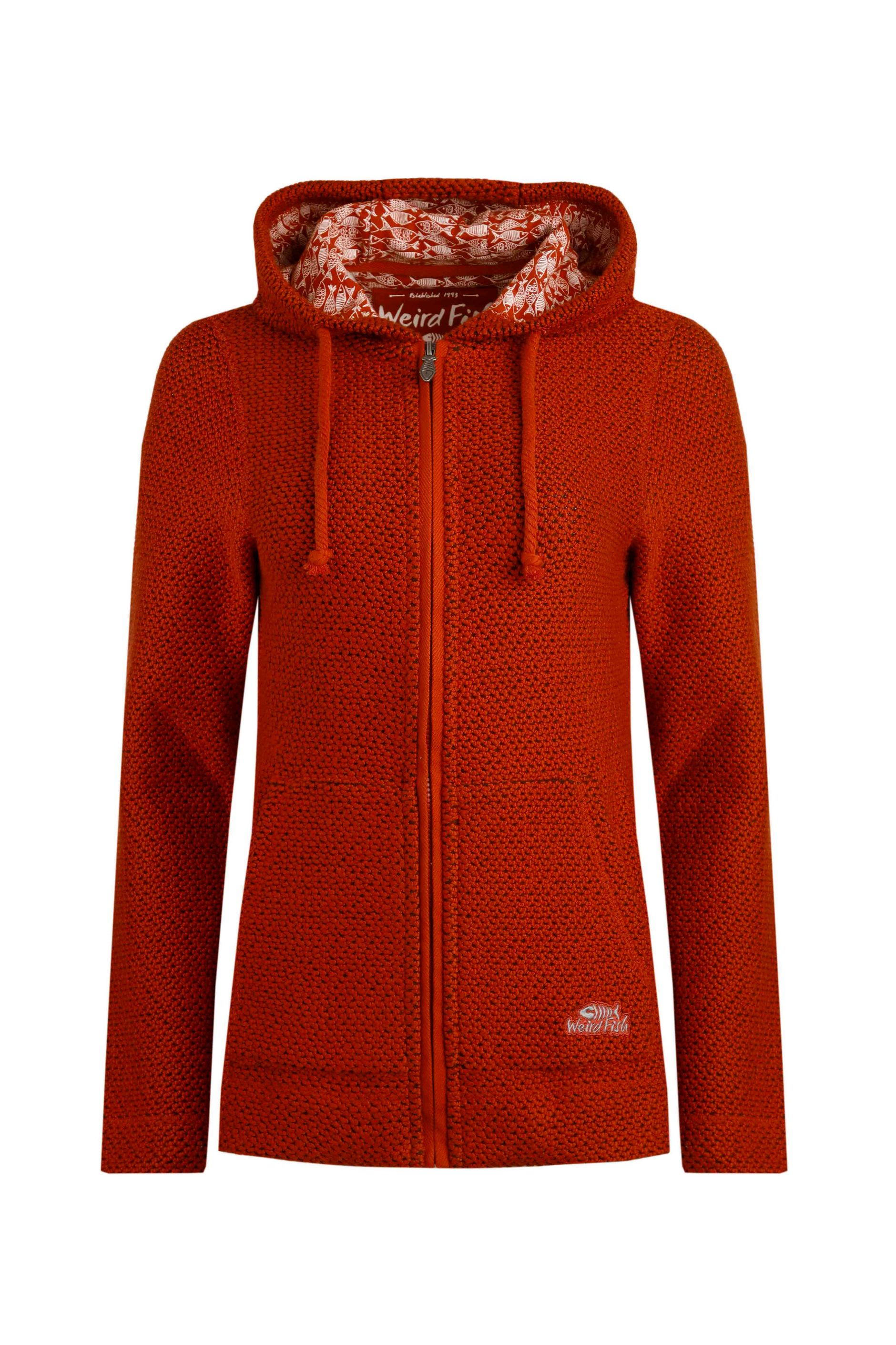 Weylin Full Zip Eco Macaroni Hoodie Rust Weird Fish