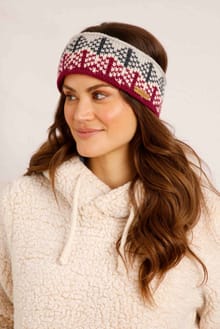 Lia Eco Fair Isle Headband Winter Berry