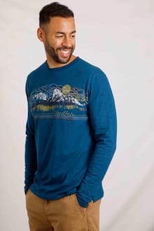 Skyscape Organic Long Sleeve Graphic T-Shirt Cobalt Blue