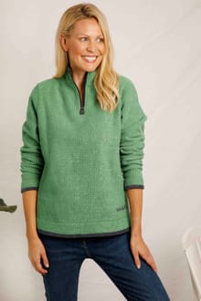 Beye Eco 1/4 Zip Grid Fleece Green