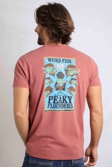 Peaky Flounders Artist T-Shirt Rosewood