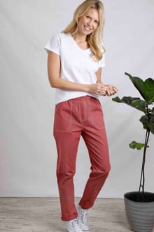 Malorri Organic Cotton Trousers Rosewood