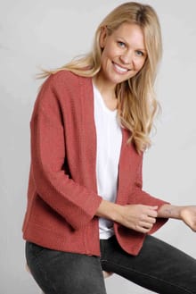 Santosh  Cropped Macaroni Cardigan Rosewood