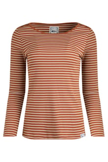 Mila Organic Cotton Striped Rib Jersey T-Shirt