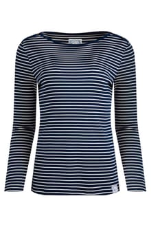 Mila Organic Cotton Striped Rib Jersey T-Shirt