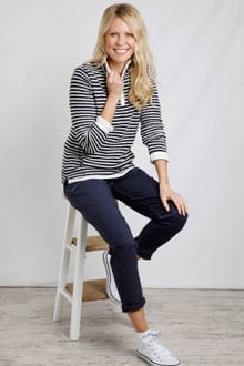 Meadow Eco 1/4 Zip stripe Macaroni