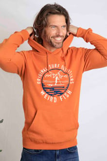 Bryant Graphic Pop Over Hoodie Brick Orange