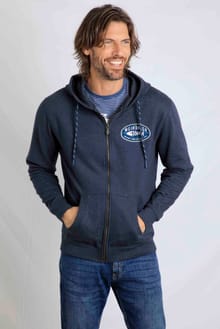 Tyndall Graphic Full Zip Hoodie Dark Navy