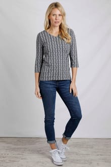 Nanaimo Eco Printed Jersey 3/4 Sleeve Top