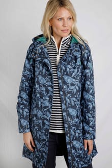 Alinda Printed Showerproof  Jacket Navy