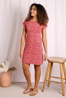 Tallahassee Organic Cotton Jersey Dress Barberry Red Marl