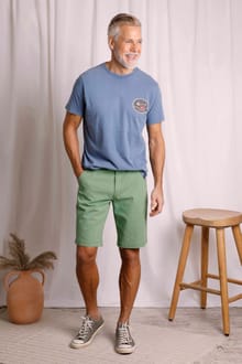 Rayburn Flat Front Shorts Kiwi