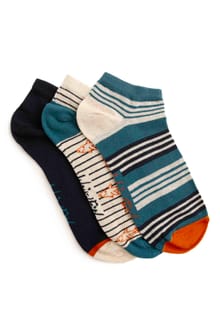 Rolph Trainer Socks 3 Pack Navy