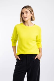 Dalla Knitted Crew Neck Jumper Acid Lime