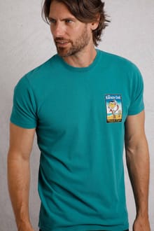 Karate Cod Back Print Artist T-Shirt Deep Teal