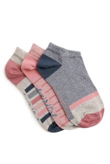 Loretta Trainer Socks 3 Pack Heather