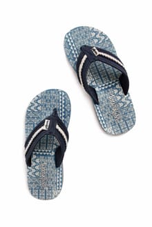 Salcombe Printed Flip Flops China Blue