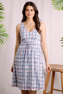 Teresia Burnout Dress Pale Denim