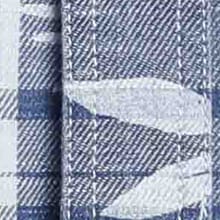 Nasser Vintage Wash Short Sleeve Check Shirt  Light Denim