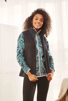 Mikayla Recycled Polyester Polar Fleece Gilet Midnight