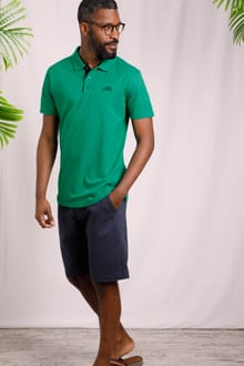 Miles Organic Pique Polo Evergreen