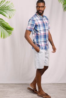 Malbas Madras Check Shirt Cobalt Blue