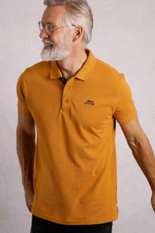 Miles Organic Cotton Pique Polo Caramel