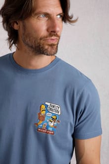 Fawlty Trouters Artist T-Shirt Mid Blue