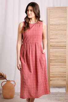 Aksu Textured Midi Dress Rose