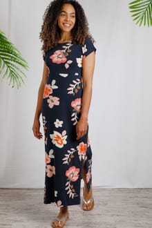 Mirren Organic Cotton Maxi Dress Rich Navy