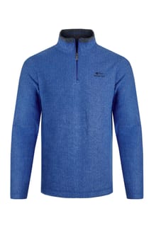 Newark Eco 1/4 Zip Grid Fleece Blue