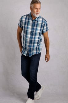 Judd Short Sleeve Check Shirt Blue