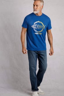 Velocity Front Print Eco T-Shirt Cobalt Blue