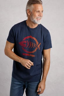 Velocity Front Print Eco T-Shirt Dark Blue