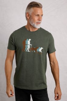 Man's Best Friend Eco Graphic T-Shirt Fir Green