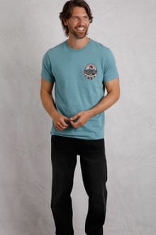 Wanderful Heritage Wash Graphic T-Shirt Mineral Blue