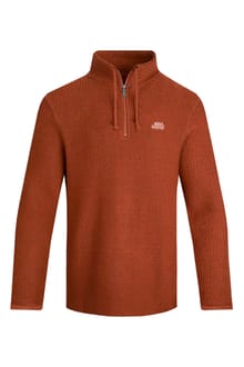 Cruiser 1/4 Zip Eco Macaroni Sweatshirt Brick Red