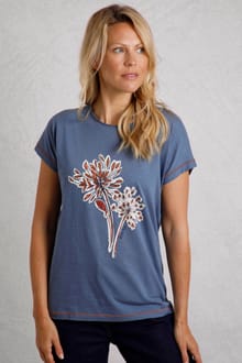 Seedheads Front Print Organic Cotton Slub T-Shirt