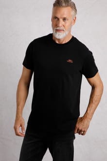 Fished Organic Cotton Branded T-Shirt Black