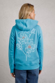 Topaz Eco Front Print Graphic Popover Hoodie