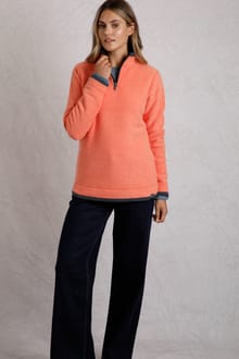 Beye Eco 1/4 Zip Grid Fleece Pumpkin